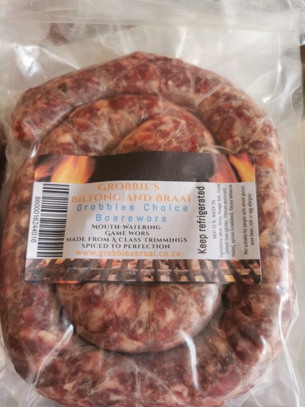 1/2 kg Game Grobbies Choice Boerewors