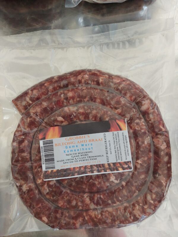 1/2 kg Game Kameelhout Wors Thin